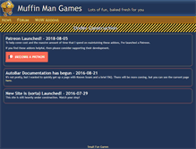 Tablet Screenshot of muffinmangames.com